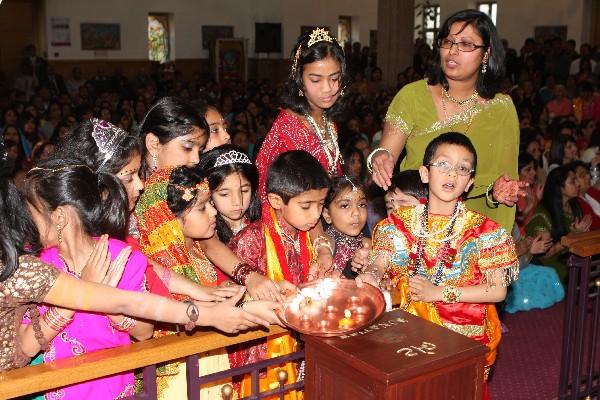 Diwali was celebrated at the Gujrat Hindu Templem, Preston.