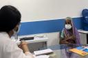 Making a difference: Simran at the clinic in India