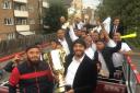 Club celebrates cup win with open top bus tour of Tower Hamlets!