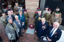 Members of the armed forces - both past and present - were on hand to unveil the paving stone on Monday