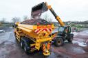 A Bradford gritting wagon is loaded up