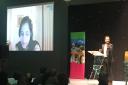 A Live Skype call with Fatima in Karachi who told the audience how the charity had changed her life