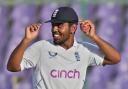 Rehan Ahmed celebrates his five-wicket haul