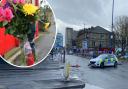 Floral tributes have been laid at the scene of the tragedy in Bradford city centre