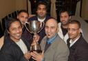 At the draw are Abdul Logde (Blackburn United); Yasser Farooq (Coppice United); Ashad Zaman(Paak United) Saeed Ahmed (Asia FC),  Abdul Rauf (Canaries) and  Kabir Patel (Moghuls FC). The cup was won by Asia FC last year who beat Blackburn United in the