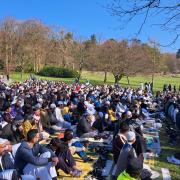 The gathering has grown over the past few years as more and more people turn out to take part in the obligatory prayers
