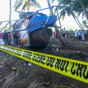 A tourist boat that capsized in Malappuram, Kerala, India (PP Afthab/AP)