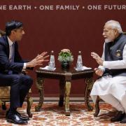 Rishi Sunak and Indian Prime Minister Narendra Modi met on the fringes of the G20 summit in New Delhi (Dan Kitwood/PA)