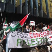 On Saturday pro Palestine protestors made their feelings heard at a protest outside the theatre.