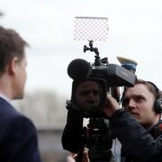 Liberal Democrats leader Nick Clegg being interviewed by members of the media on the General Election campaign trail, as a survey has suggested that voters are still significantly more likely to engage with politics through TV, newspapers, magazines