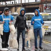 Volunteers distribute mince pies and hot drinks to Manchester’s homeless