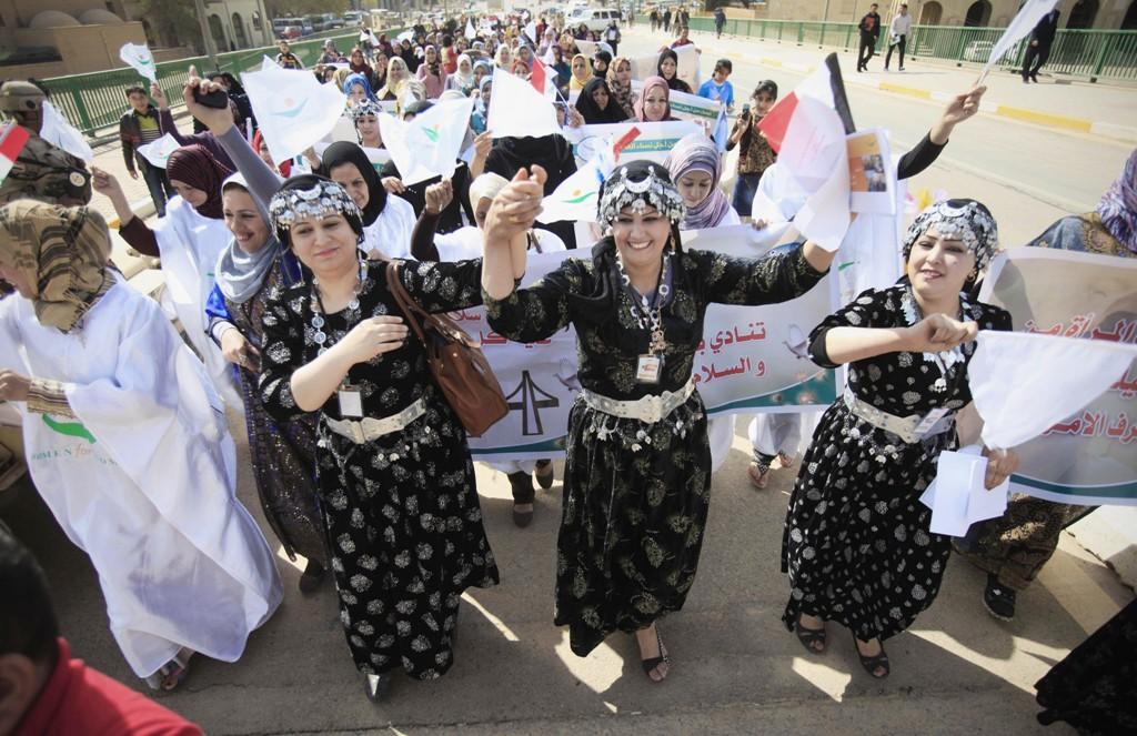 Members of Women for Women International celebrate International Women's Day in Baghdad, Iraq.