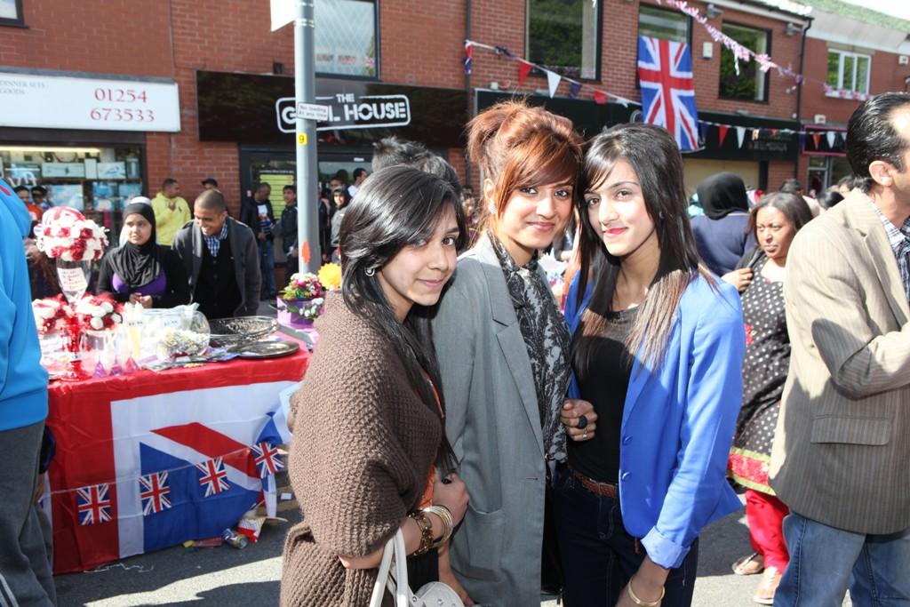 Queen's Diamond Jubilee Street Party, Victoria Street Blackburn. Monday June 4 2012. Organised by Shear Brow Community Association and One Voice. Supported by Whalley Range Bazaar.