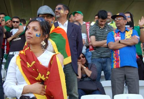 Many Sri Lanka fans stayed till the end to applaud their team