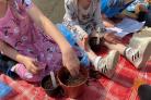 Children planting in Wibsey Community Garden
