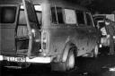 January 5, 1976: A bullet-riddled minibus near Whitecross in South Armagh where 10 Protestant workmen were shot dead. Alan Black was the sole survivor