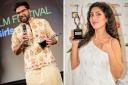 Best Actor winner Yasir Hussain and Rising Star winner Nisha Aaliya