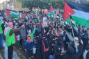 Organisers estimated more than 2,000 people gathered in Victoria Square