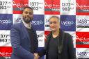 Raj Baddhan, CEO, Lyca Media is pictured with Shafat Ali, Chairman of Asian Sound Radio
