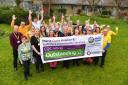 Staff at the hospice celebrate