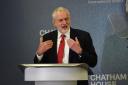 Labour leader Jeremy Corbyn speaking about national security and foreign policy at Chatham House in London.