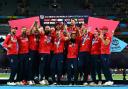 Bradford's Adil Rashid (centre, right) celebrates England's ICC T20 World Cup win
