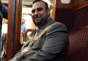 Cllr Nazam during his previous stint as town mayor in 2017