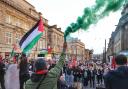 Newcastle Palestine Solidarity Campaign hold a demo in Newcastle on Monday