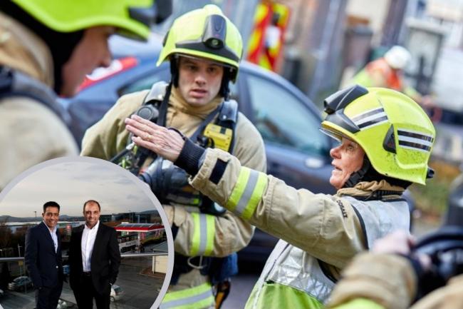 Zuber and Mohsin Issa, Founders and Co-CEOs of EG Group as the firm partnered with The Fire Fighters Charity.