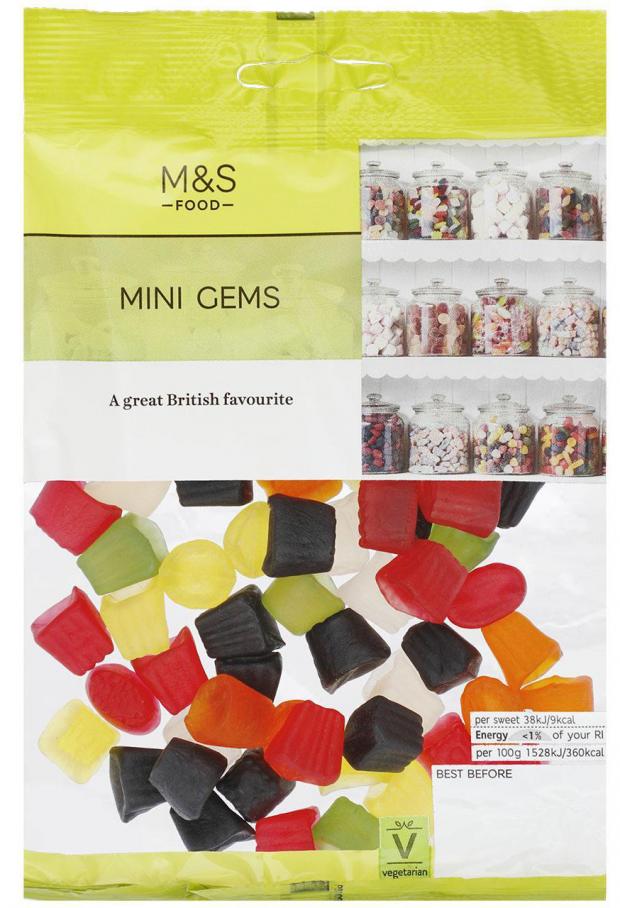 Asian Image: Undated handout photo issued by Marks and Spencer of a packet of Mini Gems. Marks and Spencer has changed the name of its popular Midget Gems sweet to avoid offending people with dwarfism rebranding its version of the confectionery as Mini Gems following a campaign by a disability academic. 