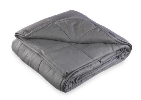 Asian Image: Dark grey weighted blanket (Aldi)