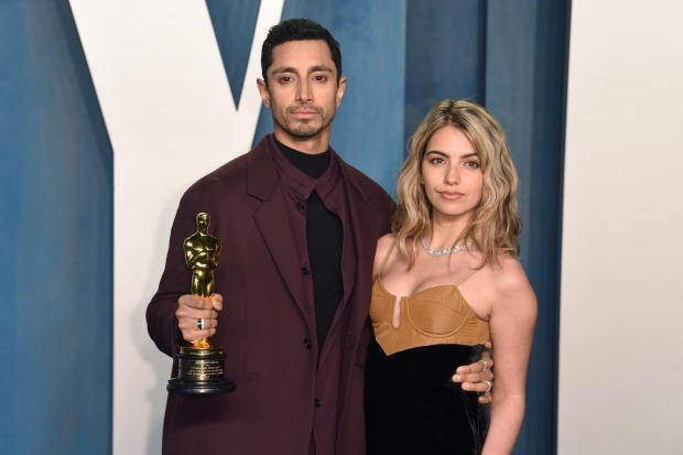 Riz Ahmed and Fatima Farheen attending the Vanity Fair Oscar Party held at the Wallis Annenberg Center for the Performing Arts in Beverly Hills, Los Angeles, California, USA. (Doug Peters/PA)