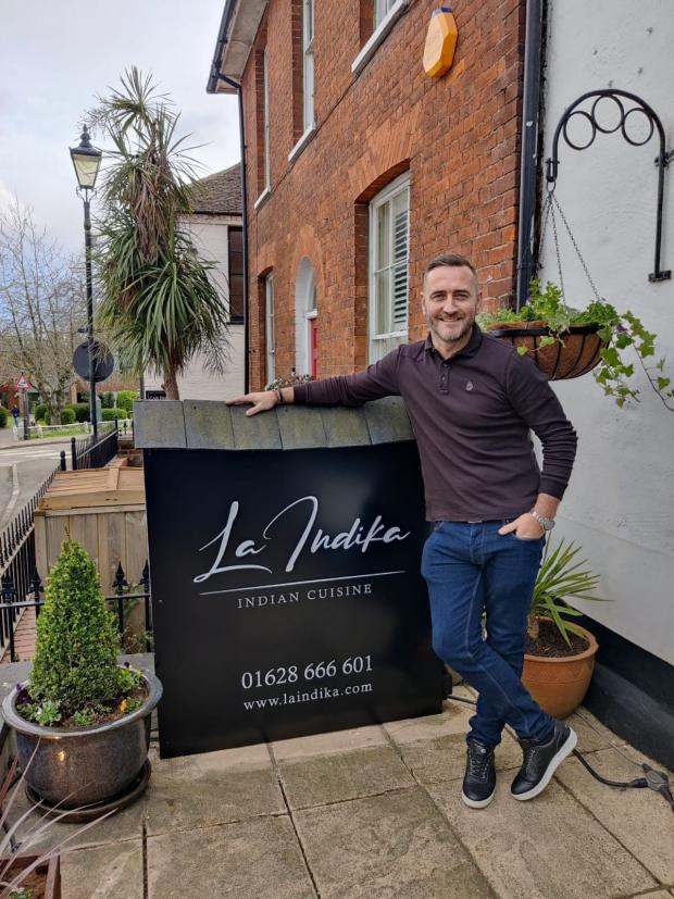 Asian Image: Restaurant staff were joined by Hollyoaks actor Will Mellor. Picture: La Indika