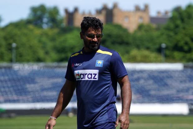 Sri Lanka’s Dimuth Karunaratne during a nets session at the Emirates Riverside. Picture: Owen Humphreys/PA Wire