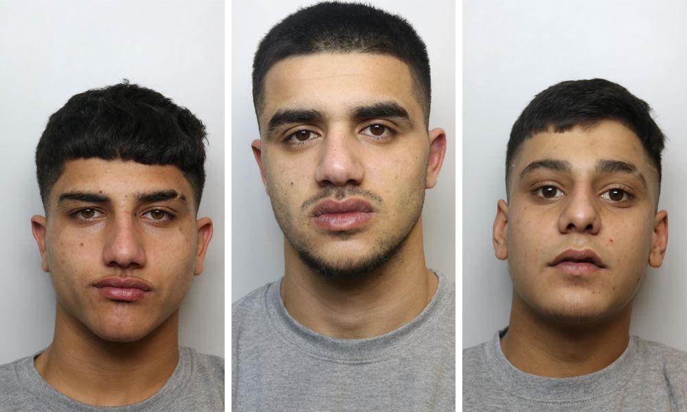 The faces of the three locked up after ‘ferocious’ killer assault