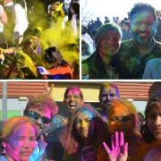 Holi festival of colours and Rivermead Leisure Complex and Gym photographed by Paul King