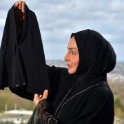 Nazia Nazir with the police Hijab she created. Image: Newsquest