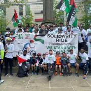 A group of 100 cyclists took part in the ride