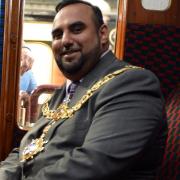 Cllr Nazam during his previous stint as town mayor in 2017
