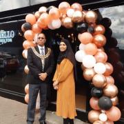 Mayor of Bolton Cllr Mohammed Ayub with Khadija Ravat