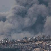 Smoke rises following an Israeli bombardment in the Gaza Strip (AP Photo/Leo Correa)