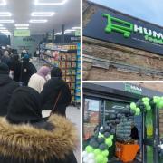 Shoppers crowded into a newly opened cash and carry in Blackburn