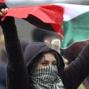 Anti-war protesters take to the streets of Bradford on Saturday to oppose Israeli action against the Palestinians