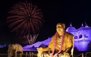 Neasden Temple holds a day of worship, festivities on Sunday November 12 culminating in a 7.30pm firework display at Gibbons Recreation Ground, Brent.