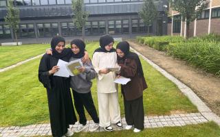 Students at Tauheedul Girls School celebrate their successful GCSE results